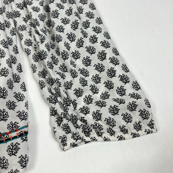 Sundance Adelle Floral Embroidered Long Sleeve V-Neck Boho Peasant Top Small - Picture 8 of 12